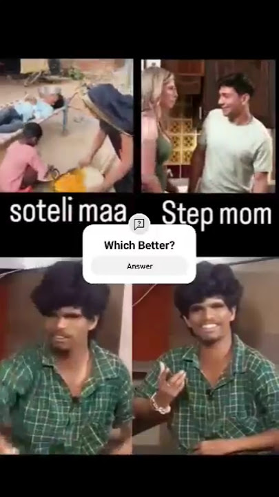indian step mom & foreigner step mom #trendingshorts #comedy #meme