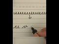 Basic stroke of Cursive handwriting alphabet (u,v,w,i)