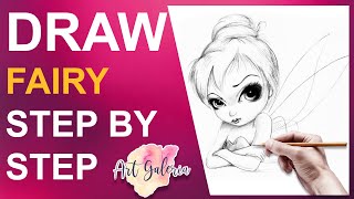 How to draw Fairy easy drawing for beginners -Step by step screenshot 4