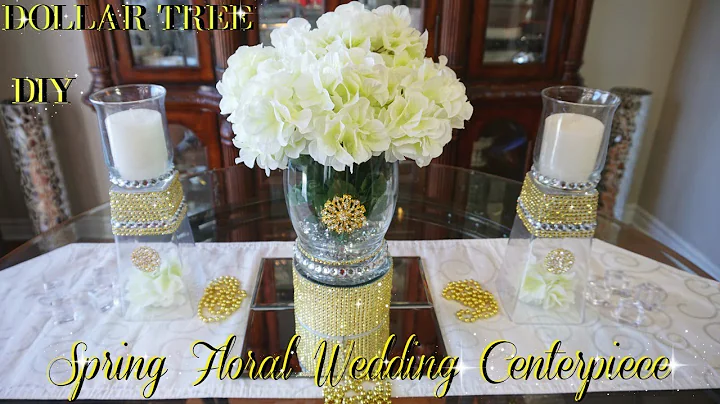 DOLLAR TREE DIY | WEDDING FLORAL CENTERPIECE | DIY WEDDING DECOR | FT.  TOTALLY DAZZLED BLING GEMS