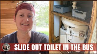 Natureshead compost toilet install in a Toyota Coaster bus motorhome