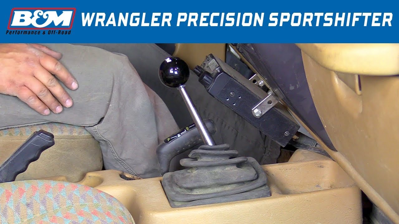 1990-98 Jeep Wrangler AX15 manual transmission - B&M Precision Sportshifter  Install 45059 - YouTube