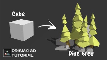 AI Tutorial- Low Poly Pine Tree 🌲🌲🌲 In 1 Minute Prisma 3d Tutorial