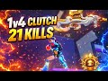 INSANE 1v4 CLUTCH 😱 21 KILLS PUBG MOBILE 🔥 