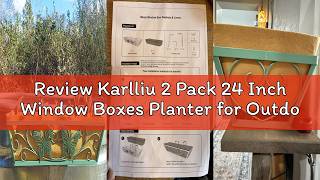 Review Karlliu 2 Pack 24 Inch Window Boxes Planter for Outdoor Plants Deck Railing Planters Box with