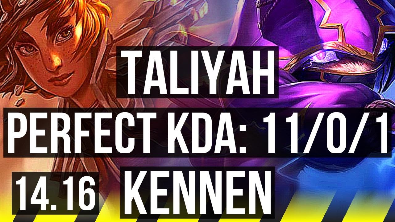 TALIYAH & Thresh vs KENNEN & Senna (ADC) | 11/0/1, 6 solo kills, Legendary | NA Master | 14.16