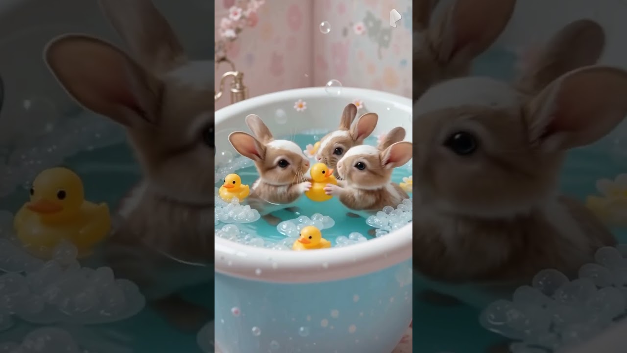 Bunny Bathtub Playtime