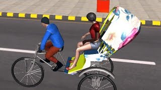 Bicycle Rickshaw Driving Games for Android screenshot 1