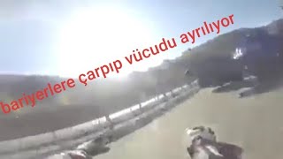 Motor kazasında parçalanan adam