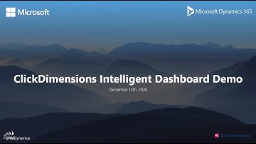 ClickDimensions - Intelligent Dashboard Demo