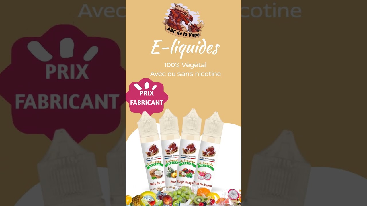 E liquides  pas cher 100% végétal