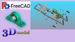 FreeCAD 3D model. P205 корпусний підшипник .