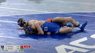 157lbs Jake Keating (Virginia) vs Logan Ferrero (Duke)