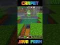 How to make unlimited carpet farm tutorial in Minecraft Java #minecraft #short #shorts