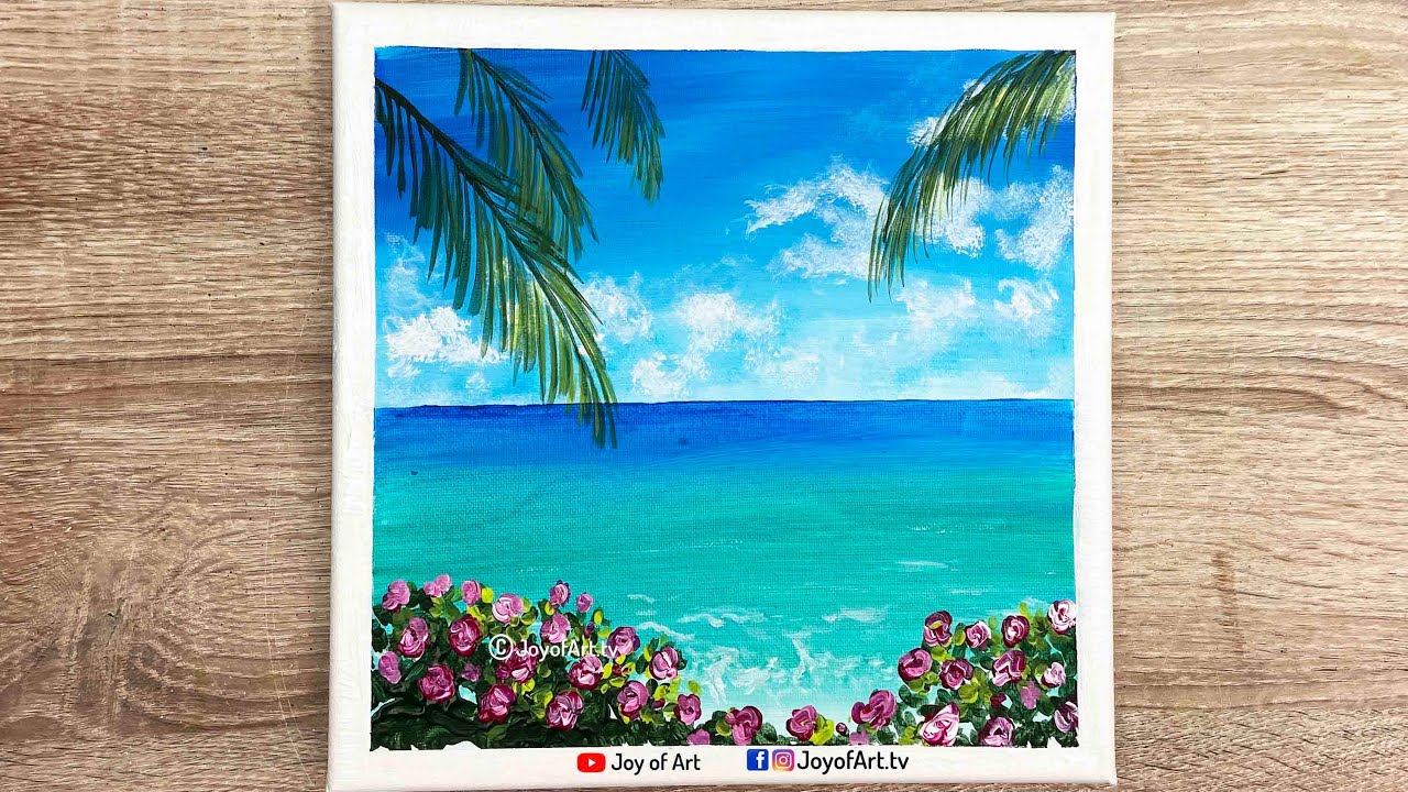 Acrylic painting on canvas board - Chitra Art - Paintings & Prints,  Landscapes & Nature, Beach & Ocean, Other Beach & Ocean - ArtPal