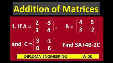 3.2  If  A, B and C are three given matrices, find 3A+4B-2C
