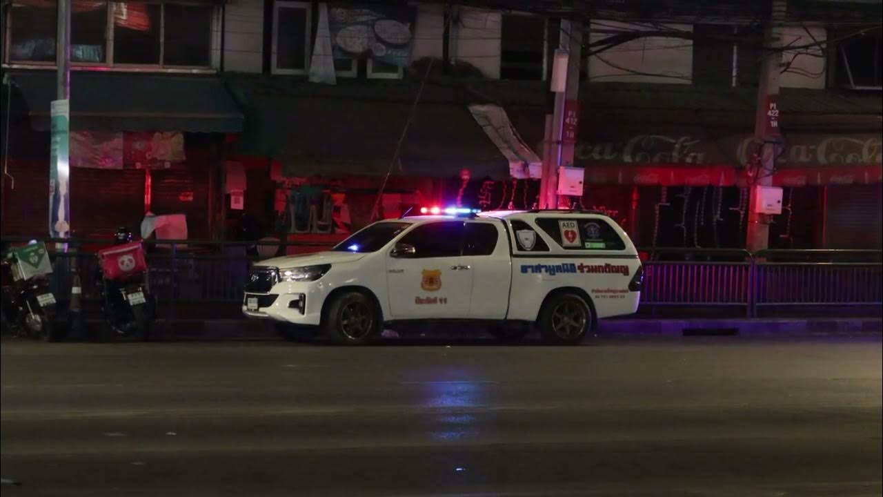 Thailand emergency vehicle with flashing lights YouTube