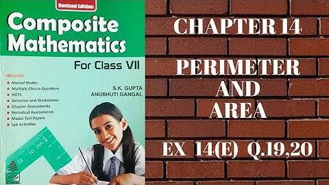 std 7 || exe 14(E) || Q.19,20 || Perimeter and Area || composite mathematics || s.chand