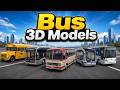 Bus 3D Models for Games, Films & Visualization