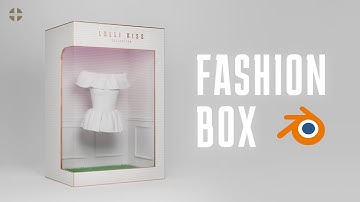 3D animated NFT Fashion box template for Blender Cycles