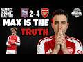 MAX IS THE TRUTH! 💥 Almost Instant Reaction: Ipswich 2 - 4 Arsenal 🏆🔴⚪