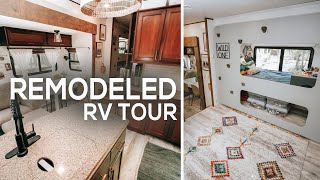 Remodeled 5th Wheel RV Tour  Fulltime RV family of 4