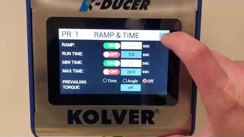 Kolver KDUCER-Setting Minimum Threshold