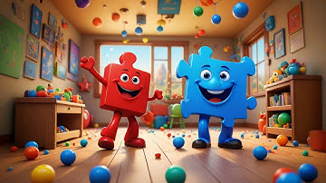 Four Puzzle Pieces Fit Just Right | Shapes Song for Kids | Nursery Rhymes and Preschool Learning