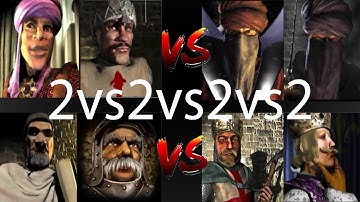 EMIR SHERIFF VS WAZIR CALIPH VS FREDERICK MARSHALL VS LIONHEART PHILIPP | Stronghold Crusader