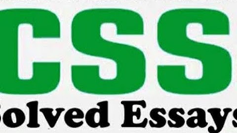 Solved CSS papers 2016-2019 | Part 5