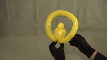 Learn how to make a balloon animal Parrot in a swing using balloon twisting