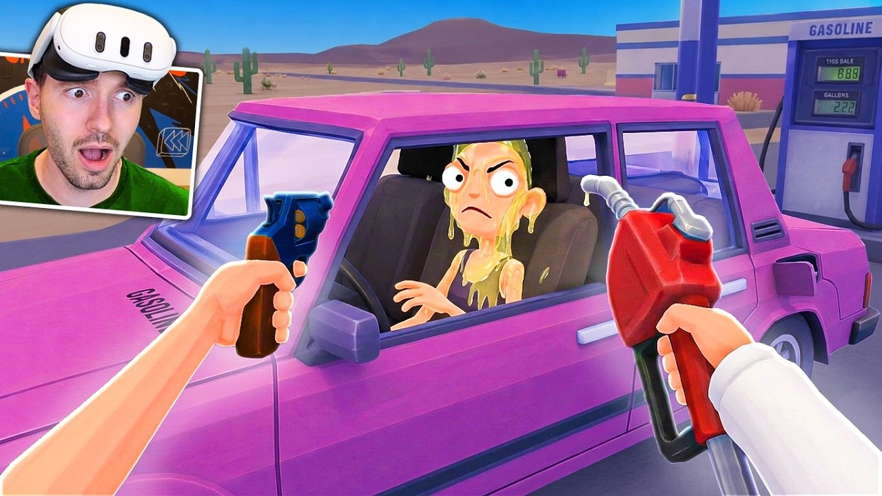 TROLLEI clientes sendo FRENTISTA DE POSTO! - (Gas N Cars VR)