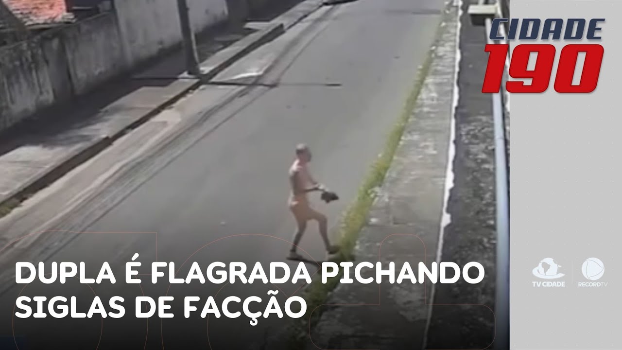 Dupla é flagrada pichando siglas de facção criminosa, e é obrigada a pedir desculpas | Cidade 190