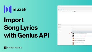 HOW TO IMPORT SONG LYRICS with Genius API on Muzak WordPress Theme