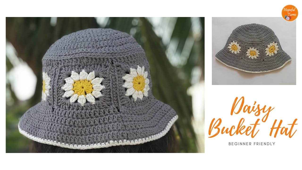 How to Crochet a Daisy Bucket Hat