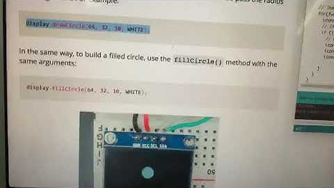 Draw Circle With OLED Display Demo