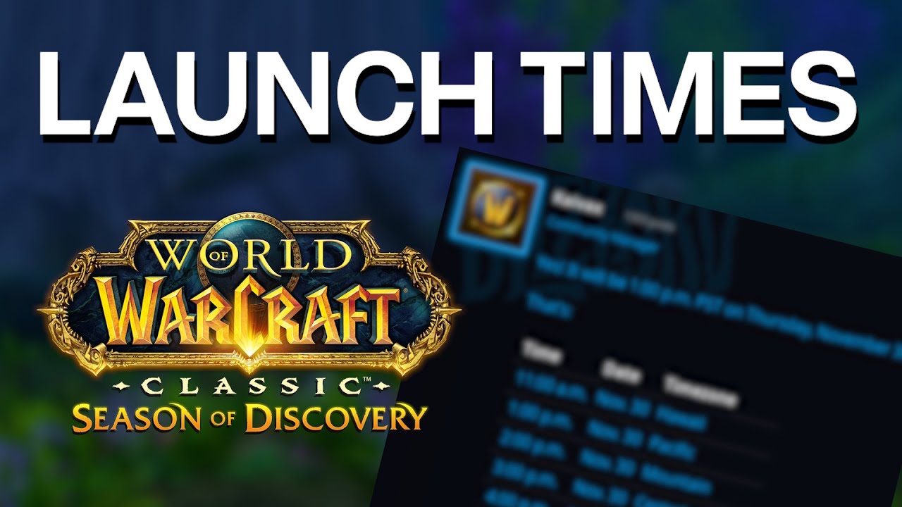 Season of Discovery - launching November 30. : r/wow