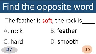 English Test - Synonyms | Test- Beginner | Basic English Question and Answer | opposite words quiz screenshot 2