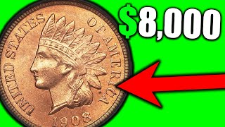 Super RARE 1908 Indian Head Pennies THAT ARE WORTH MONEY!! Resimi