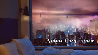 Bedroom Heavy Rain Ambience ASMR / Cozy Rainy Night Sounds for sleep, Relaxation [No Thunder]