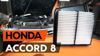 Vgradnja Zracni filter HONDA ACCORD: video priročniki