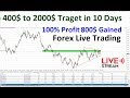 My Account 400$ to 800$ Gained  | TARGET 400$ to 2000$ with Forex Trading | Forex Live Signals