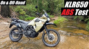 2022 Kawasaki KLR650 ABS Brake Test | On Road, Off-Road & Disabled