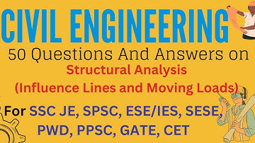 Structural Analysis : Influence Lines and Moving Loads | Civil Engineering Questions and Answers SSC