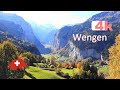 SWITZERLAND - WENGEN - PART 9 - LAUTERBRUNNEN - Walking Tour beautiful villages - hermosos - 4k