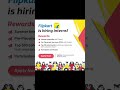 Flipkart Recritment for female 2024 #job #flipkart #femalejob #female