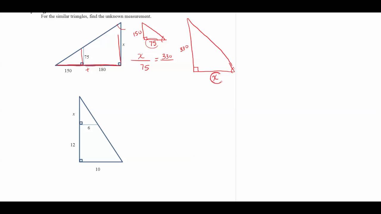 Similar Triangles -Nested Triangles - YouTube