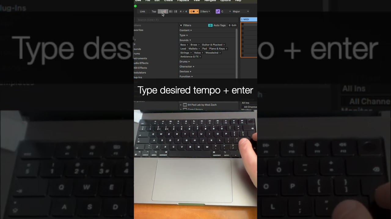 Metronome in Ableton software| Lancashire Music Service 