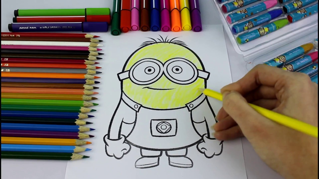 How to Coloring minion | How To Color Minions Despicable Me | Minion & Duck Coloring Page