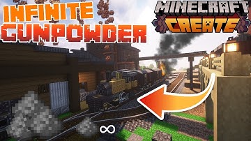 I made a GUNPOWDER FACTORY with Create mod!